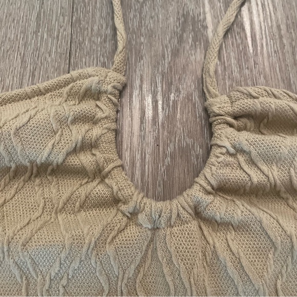 H&M Beige Halterneck Dress Sz Small - Picture 3 of 6